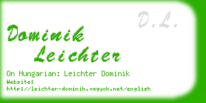dominik leichter business card